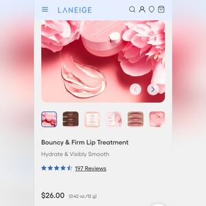 Bouncy & Firm Lip TreatmentHydrate & Visibly Smooth Retail $26 No Box